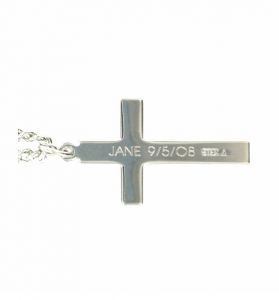 Sterling Silver Engraved Detail Cross Necklace