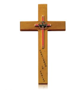 Confirmation Maple Wood and 
Brass Wall Cross - 9 3/4" 